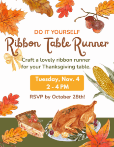 Make your own Thanksgiving table ribbon runner