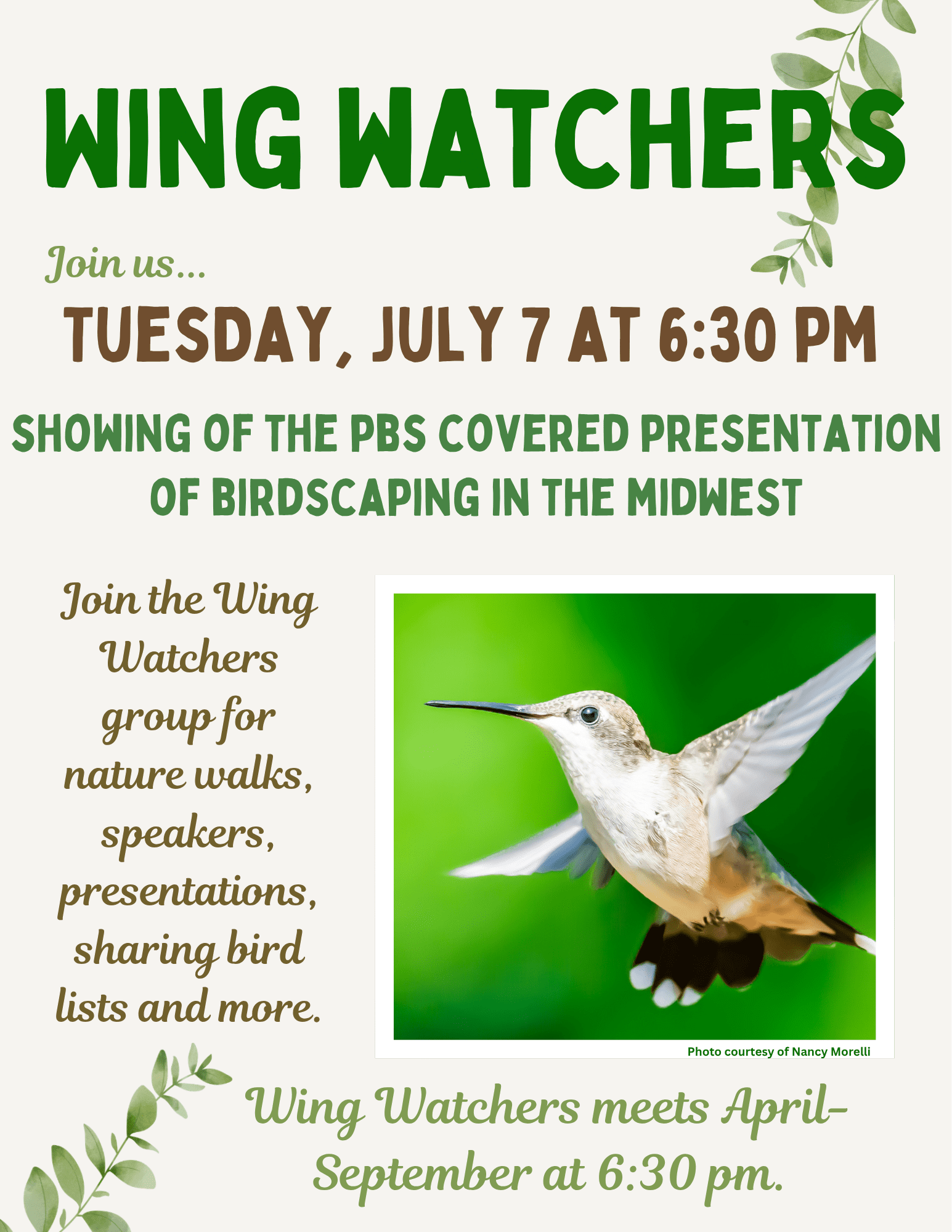 Welcome birdwatchers