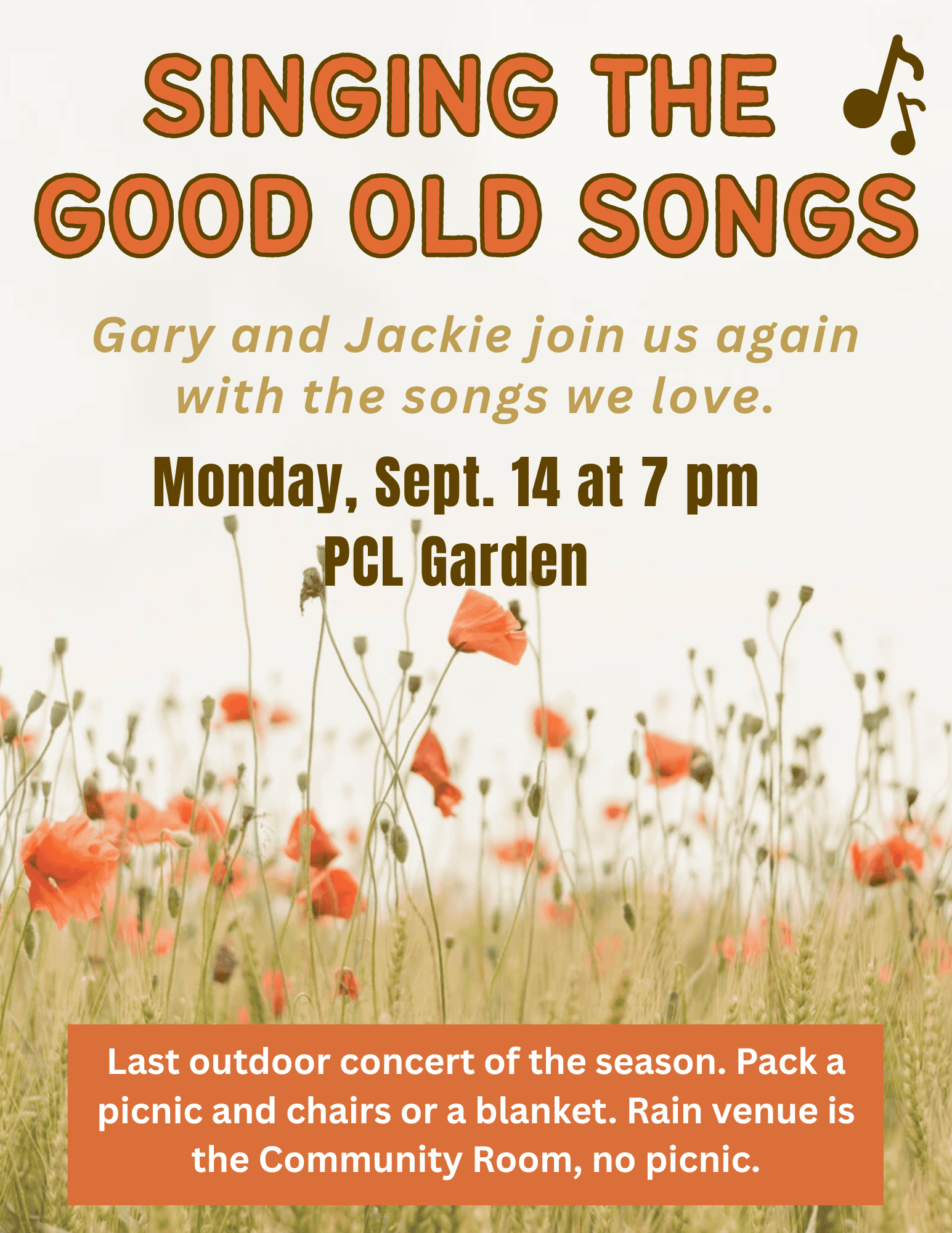 Gary and Jackie join us again with songs we love.